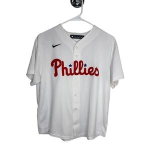 Nike White Button-Up Jersey